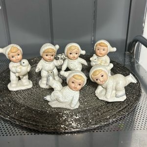 Set of 6 Vintage HOMCO Snow Babies